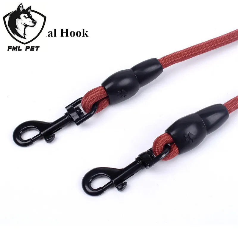 FML домашнее животное поводок двойной с ручкой нейлоновая тренировочная веревка