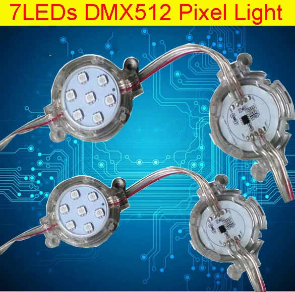 Светодиодный пиксельный светильник DMX512 RGB диаметром 50 мм светодиодный цифровой