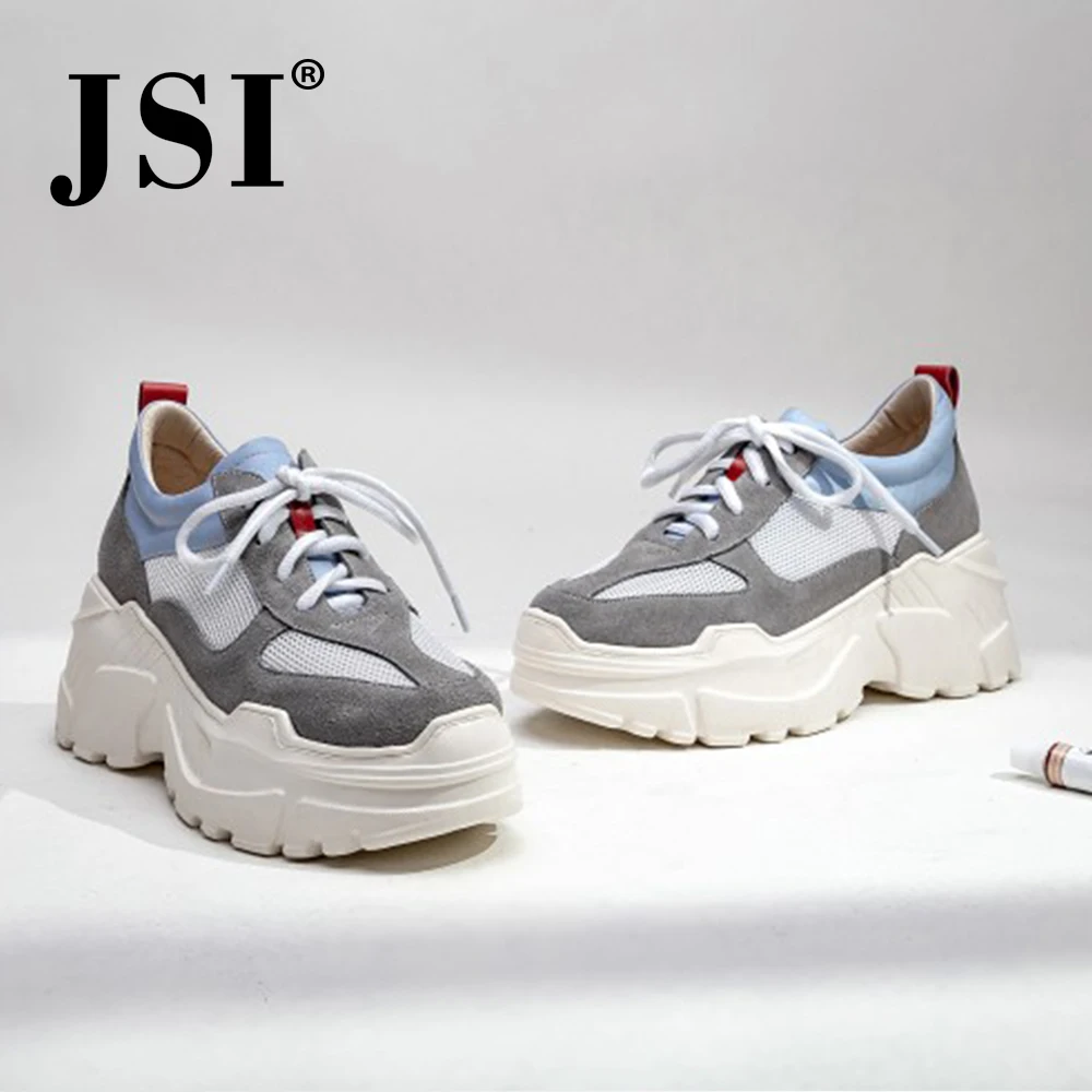 JSI/Модные женские кроссовки из натуральной кожи с квадратным носком Сезон