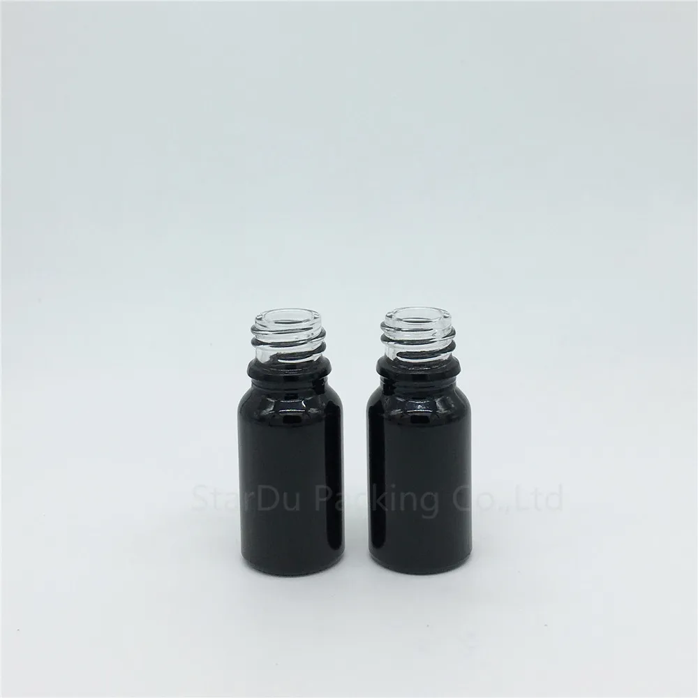 

Free Shipping 200pcs 10ml black glass bottle with Perfume aluminum sprayer, 10cc Essential Oil Spray Glass Bottles
