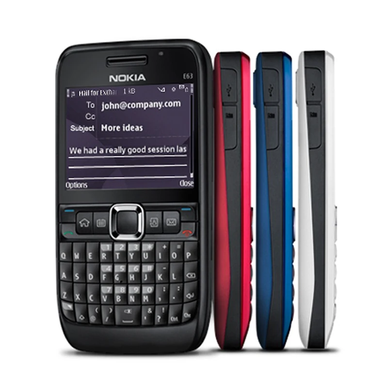 NOKIA E63 Мобильный телефон 3g Wifi Bluetooth QWERTY клавиатура разблокирована E63 красный и один год гарантии
