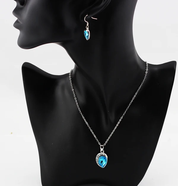 Женский ювелирный комплект из колье и серёг с австрийским кристаллом|necklace earrings