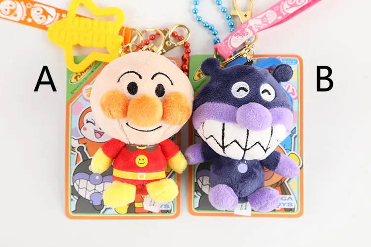 Плюшевый брелок с мультипликационным аниме Anpanman хлеба Супермена и бактерии Baikinman