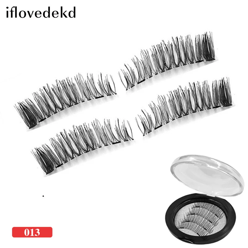 Фото Iflovedekd 4 шт. 3D Магнитные ресницы двойной Магнитный макияж Накладные 13 видов