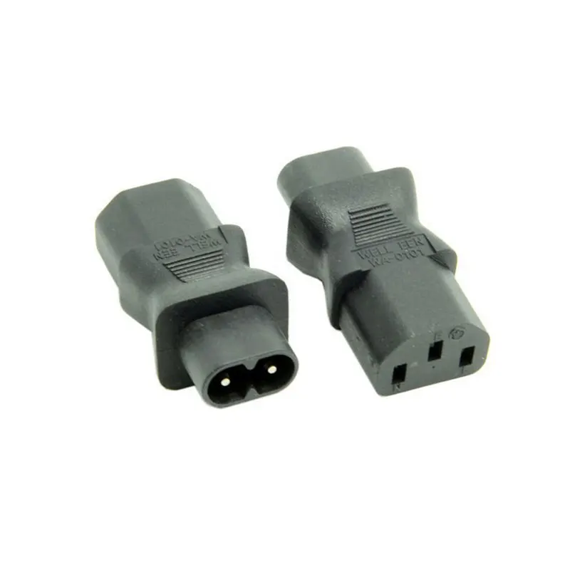 Новый IEC 320 C13 C8 3Pin female to 2Pin male power adapter C13|Компьютерные кабели и разъемы| |