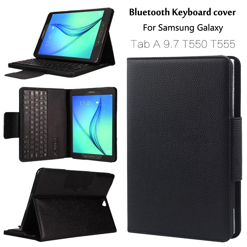 Для Samsung GALAXY Tab A 9 7 T550 T555 P550 P555 Съемная Bluetooth клавиатура Портфолио Folio PU кожаный