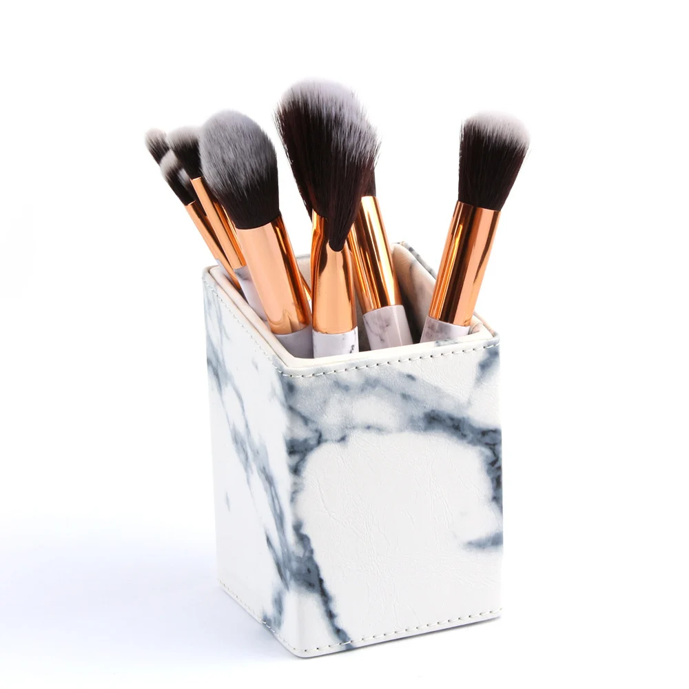 Marbling дизайнерский ящик для хранения кистей макияжа простой портативный PU