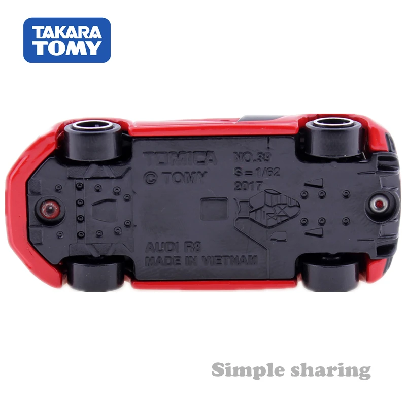 Takara Tomy TOMICA No.39 Audi R8 модель комплект 1:62 миниатюрный литья под давлением