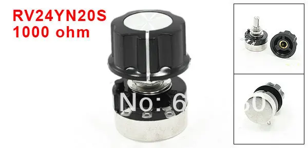 RV24YN20S 1K 1000 OHM 5% 2W вращающийся с одним поворотом линейный потенциометр коническим