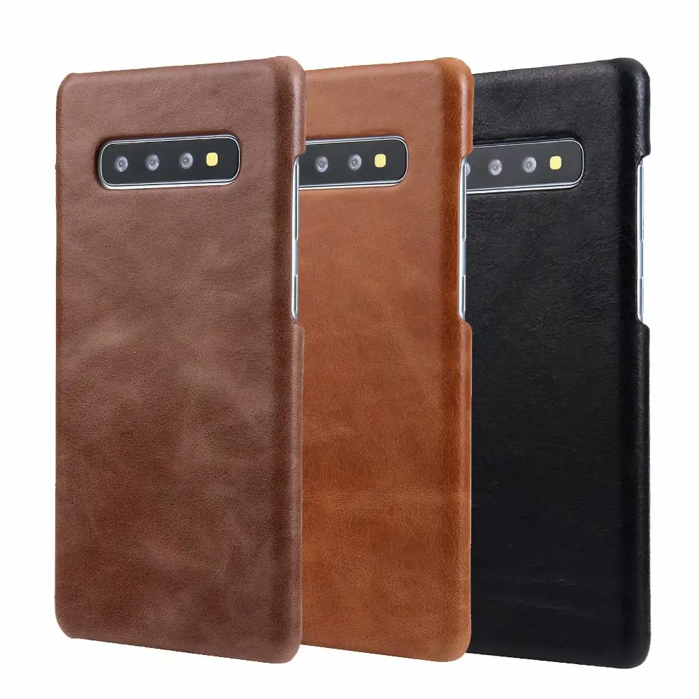 

Genuine Leather phone cases for sumsung galaxy S10 S9 S8 Plus Note 8 9 protect back cover ultra thin leather mobile capa funda