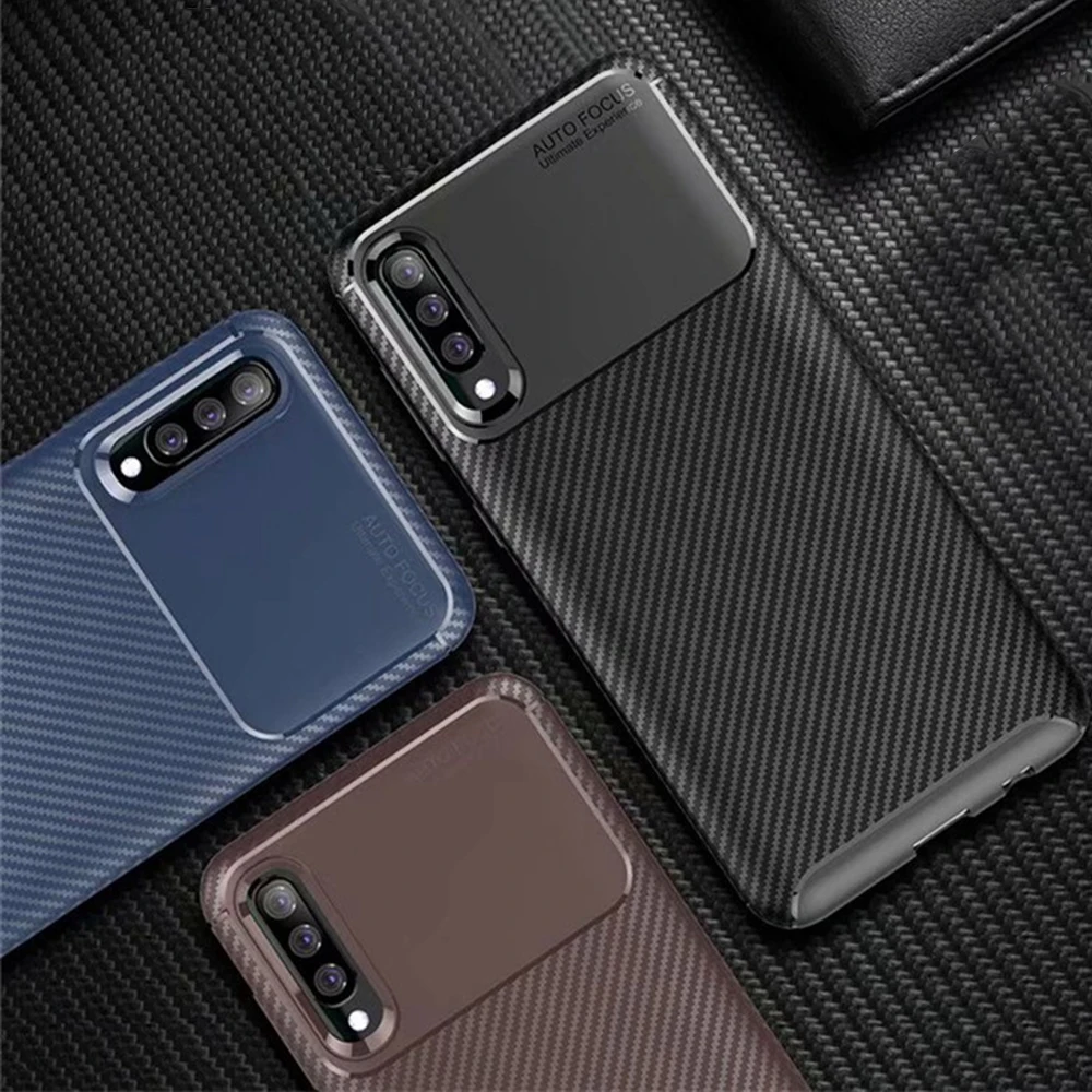 Чехол из углеродного волокна для samsung Galaxy A50, чехол для телефона с полной защитой, чехол для samsung A70 A 50, 360 противоударный бампер