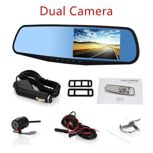 Автомобильный dvr автомобильное зеркало заднего вида 4 3 &quotкамера Full HD парковка