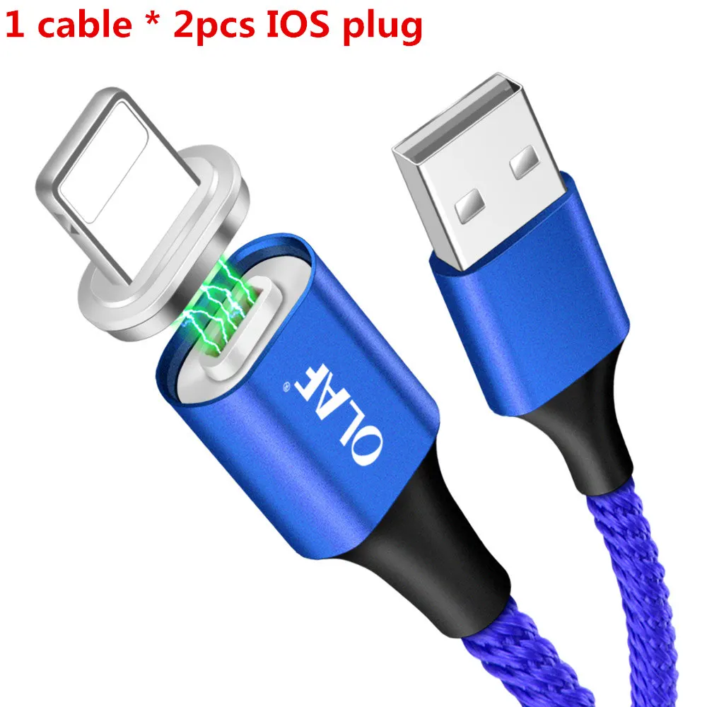 Usb-кабель OLAF для зарядки iphone XS Max XR X 5 6 7 8 6 S 5s plus ipad mini Кабели быстрой зарядки мобильный провод для зарядного устройства данных - Цвет: blue