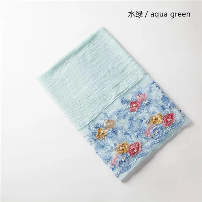 2019 new 180*70cm cotton lace beaded translucent fashion scarf 10 free shipping |