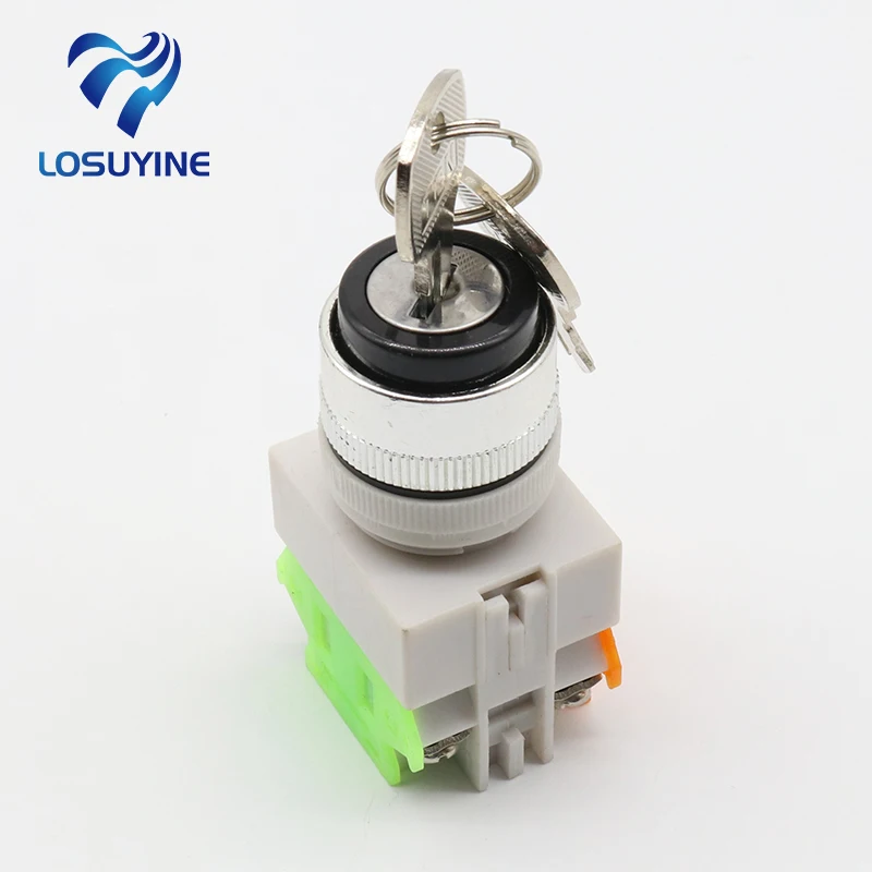 LAY37 AC 380V 10A DPST 2 позиционный поворотный переключатель блокировки ключа 1 N/O N/C |