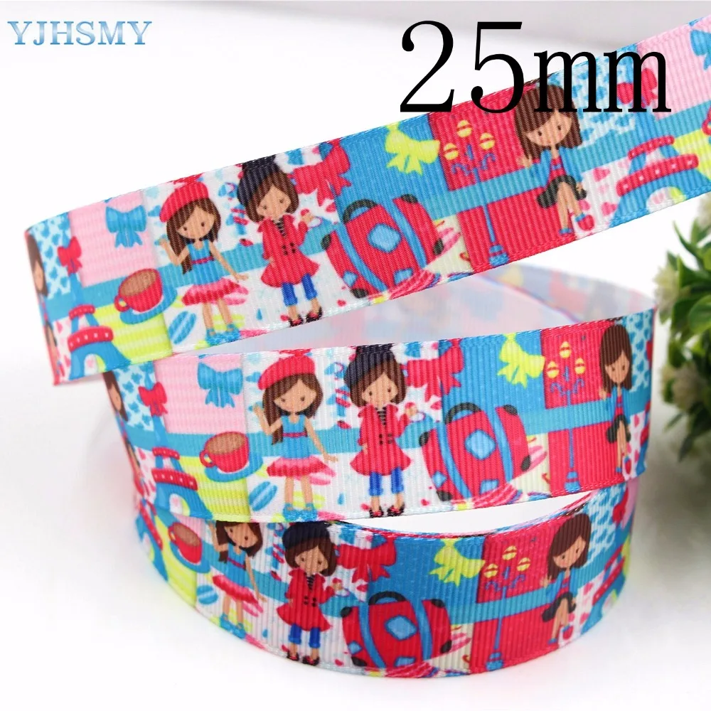 YJHSMY F-17504-950 22 мм 10 ярдов мультфильм ленты термопечать grosgrain Свадебные аксессуары DIY