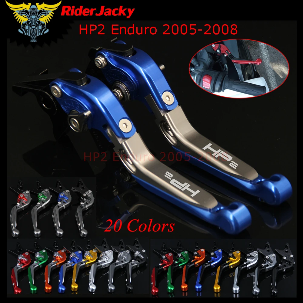 

RiderJacky LOGO "HP2" Motorcycle CNC Brake Clutch Levers For BMW HP2 Enduro 2005-2008 2006 2007