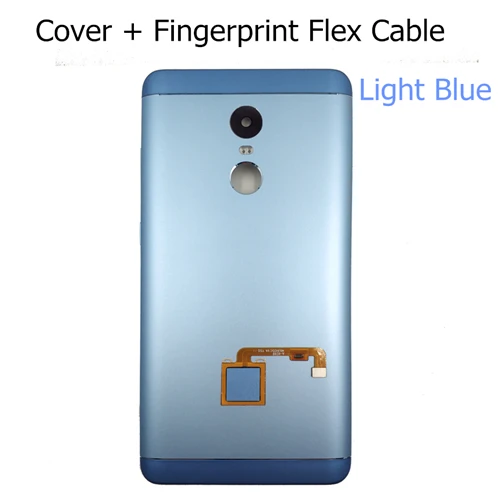 Light Blue Set 2 Для Xiaomi Redmi Note 4 Global батарея задняя крышка задняя дверь корпус лоток для карт держатель отпечатков пальцев гибкий кабель Note4X - Цвет: Light Blue Set 2