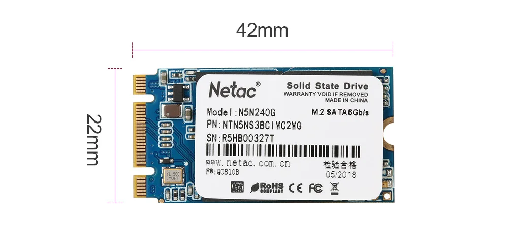 Оригинал! Netac 120 ГБ 240 M.2 2242 MLC SSD жесткий диск Внутренний твердотельный накопитель
