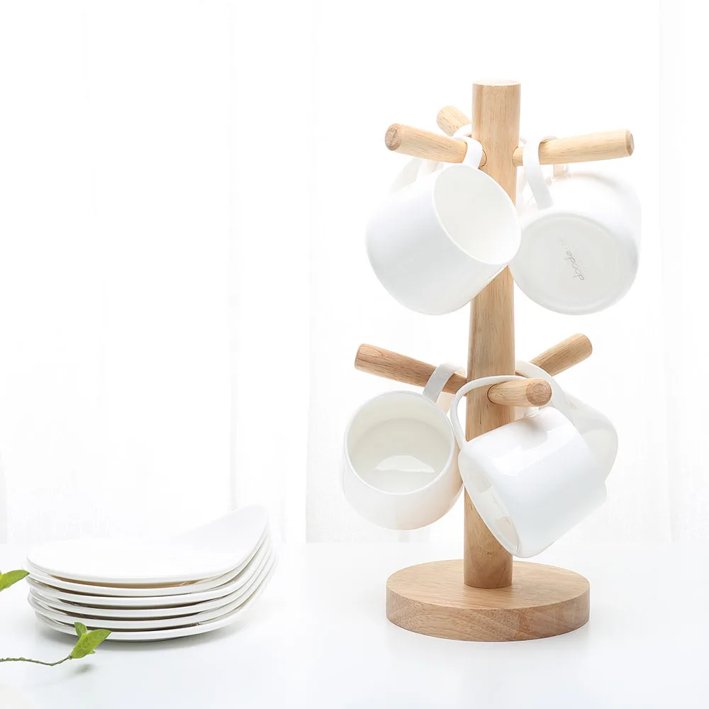 

Solid Wooden Branches Tree Cup Stand Mug Coffee Cup Holders Rack Creative Jewelry holder Storage Racks