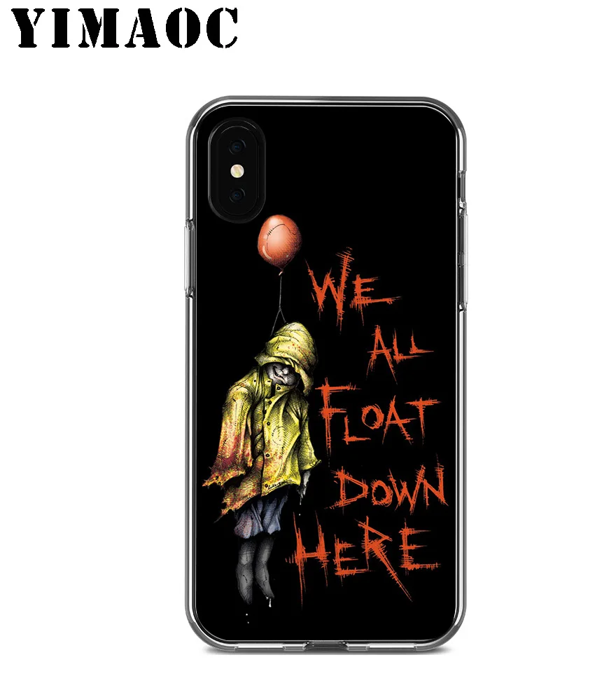 YIMAOC The Clown Horror IT Soft Silicone Case for Apple Iphone 11 Pro Xr Xs Max X 10 8 Plus 7 6S 6 SE 5S 5 7Plus 8Plus |