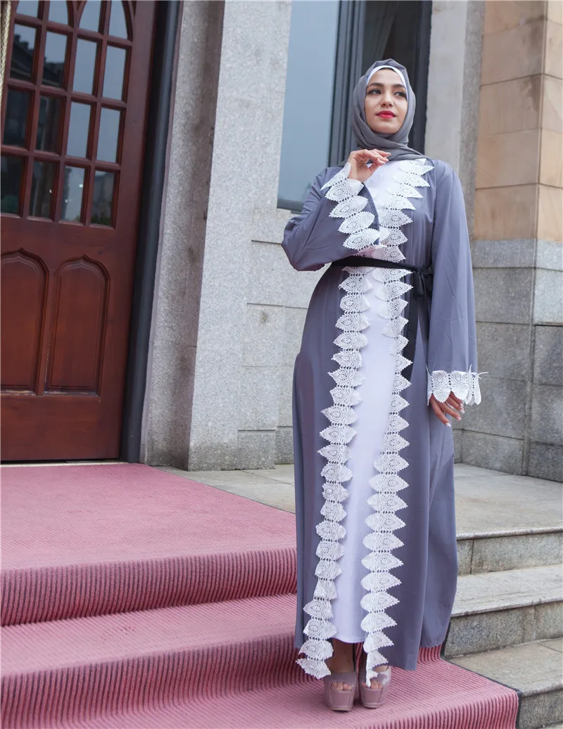 2021 платье мусульманских женщин Eid вечерние кружевная Абая элегантная Исламская