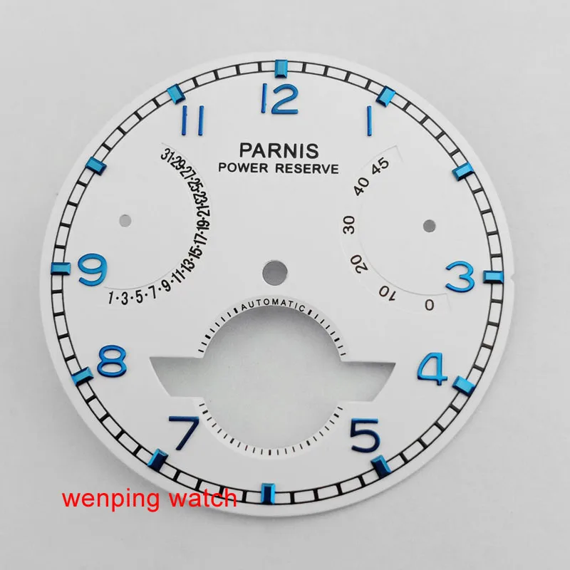 

Parnis 37mm White Dial fit Asia st2505 automatic movement mens' watch P747