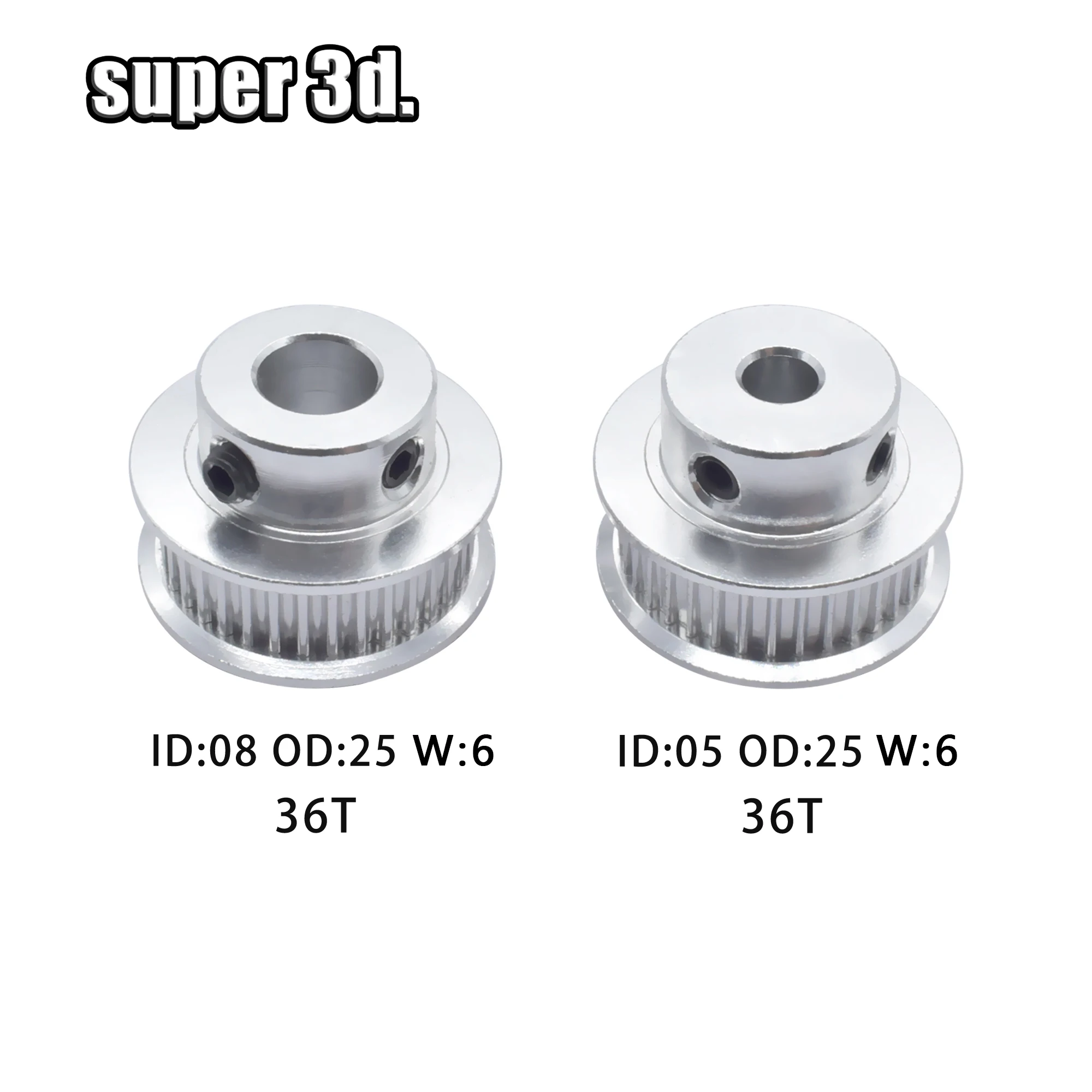 1 шт. Алюминий шкив 30/36/40/60 Зубы диаметр 5 мм 6 35 8 для ремня|pulley 8mm|pulley borepulley bore 6.35mm |
