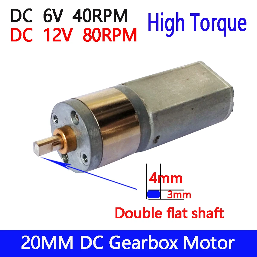 Водонепроницаемый двигателя постоянного тока 4 мм двойной плоский Вал 6 В 40