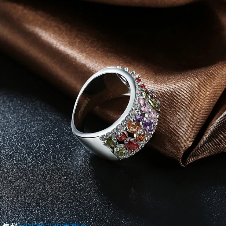 Новинка 2020 модное Европейское Ювелирное кольцо Женское с кристаллами от Swarovski