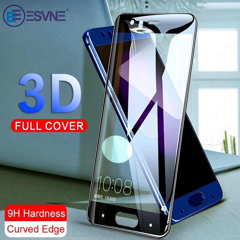 ESVNE 3D полное покрытие защитное стекло на хонор 10 9 8 лайт Экран протектор для huawei