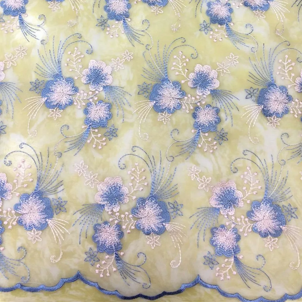 Новая сетчатая ткань с вышивкой Высококачественная африканская кружевная для