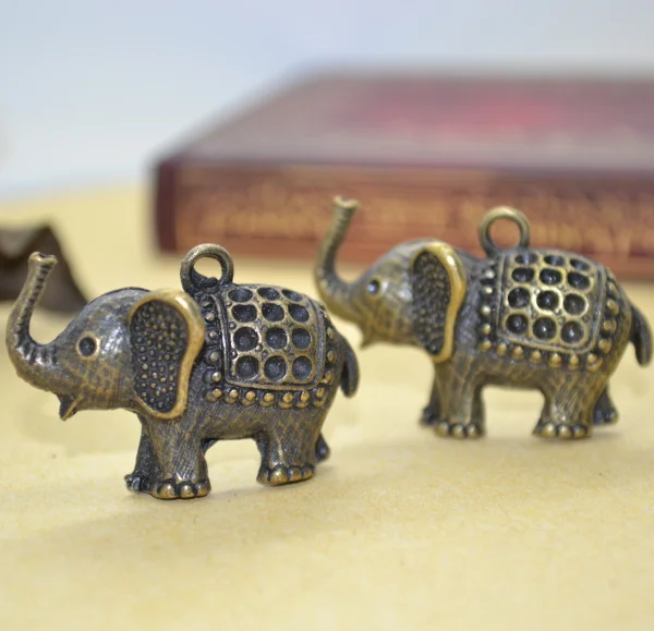 5 шт. цинковый сплав Подвеска под бронзу старину покрытием Слон Подвески Кулоны