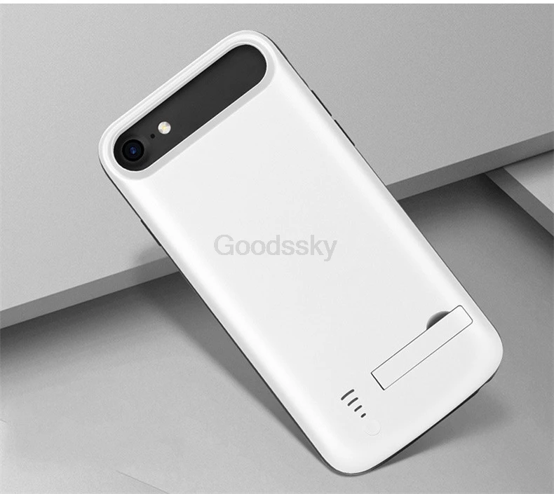 Чехол для зарядки аккумулятора 8000 мАч для iPhone 6, 6 S, 7, 8 Plus, резервный внешний аккумулятор, силиконовый чехол с полной защитой, Подставка для зарядки, задняя крышка