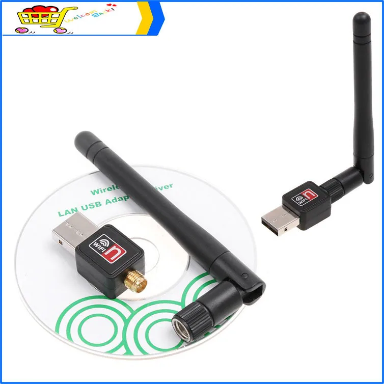 2pcs/ Lots Mini 150M USB WiFi Wireless Network Networking Card 802.11b/g/n LAN Adapter with Antenna Computer Accessories | Компьютеры и