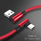 Кабель USB Type-C Micro USB 90 градусов для быстрой зарядки, кабель usb c L Type-c 3,1, шнур для передачи данных, зарядное устройство usb-c для Samsung S8 S9 Note 8 Xiaomi