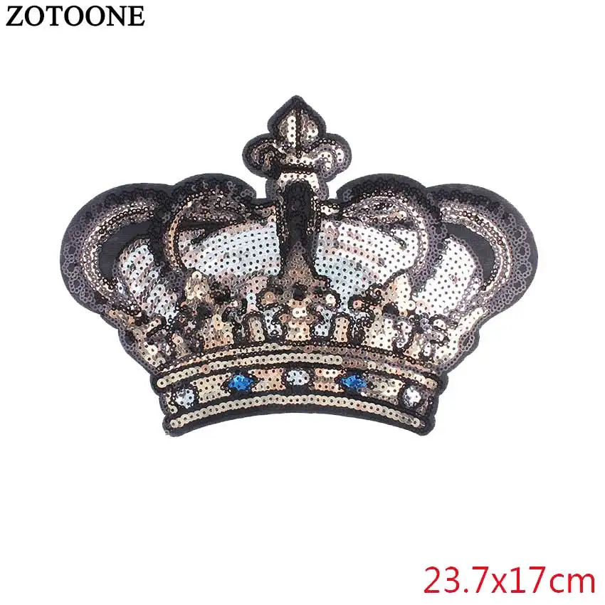 Нашивки в виде черепа ZOTOONE Корона наклейки с тигром утюжок для самостоятельного
