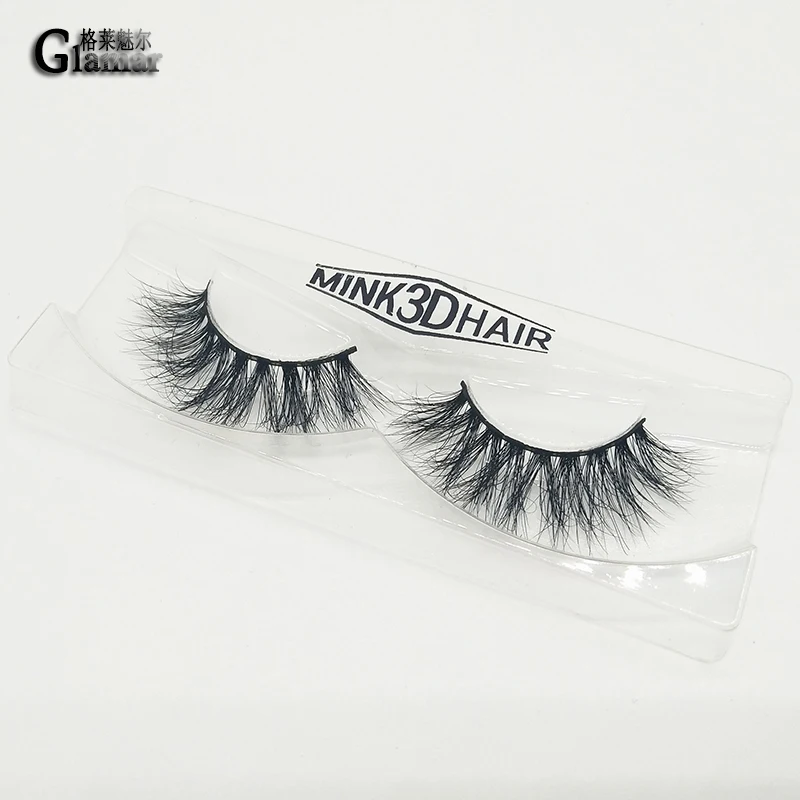 GLAMAR 1 пара высокого качества 3D 100% норковые ресницы натуральные длинные полные