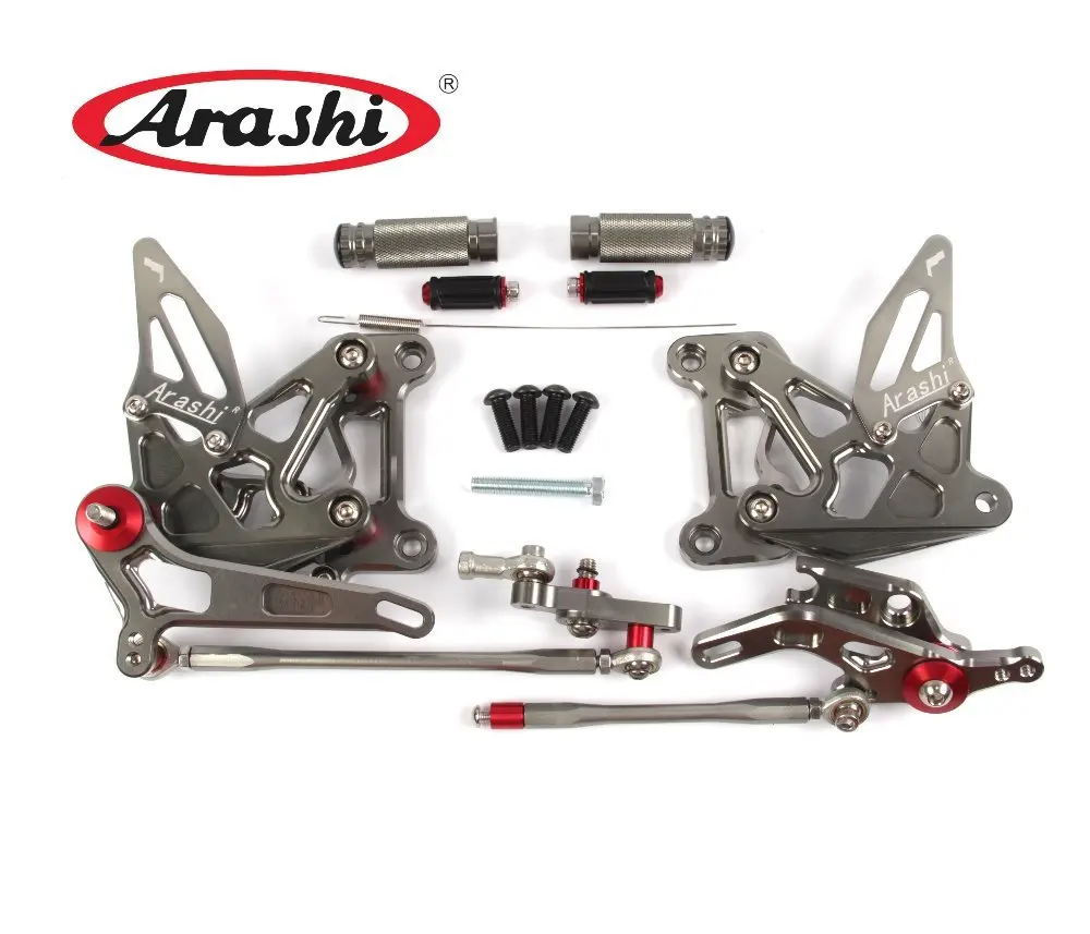 Arashi CNC Rider Rearset регулируемые Подножки для MV AGUSTA Brutale 675 800 ДРАГСТЕР 2012 2013 алюминий золото