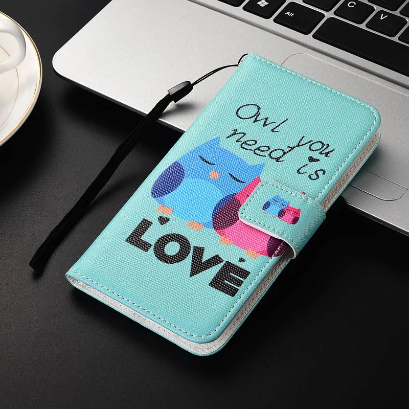 owl love Чехол для Vertex Impress Funk, мультяшный кошелек из искусственной кожи чехол, Модный милый крутой Чехол для мобильного телефона - Цвет: owl love