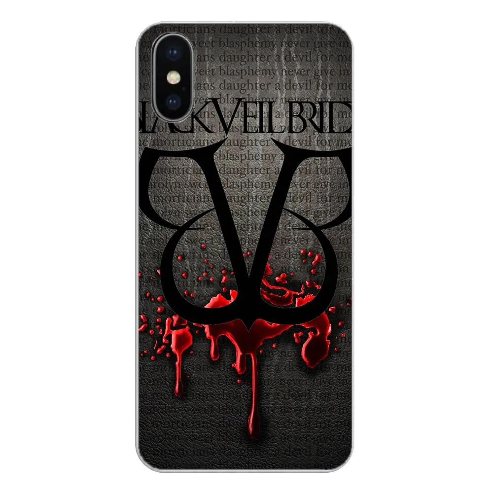 Black Veil Brides For iPhone XS Max XR X 4 4S 5 5S 5C SE 6 6S 7 8 Plus Samsung Galaxy J1 J3 J5 J7 A3 A5 Silicone Phone Cover Bag |