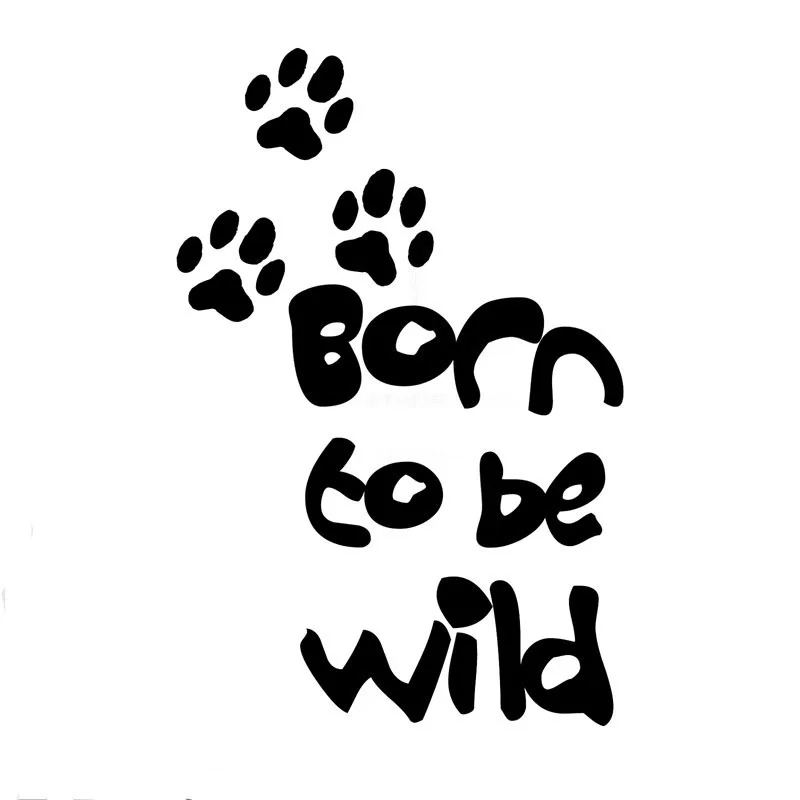 

Funny sticker 9.3CM*13.6CM Born To Be Wild Dog USA Cute Funny Decal Sticker