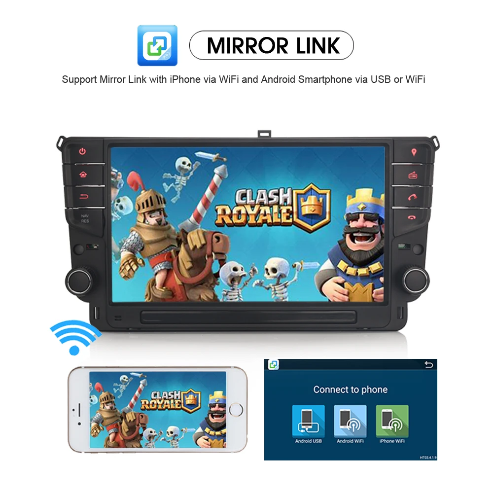 9 "Android 7 1 автомобильный мультимедийный плеер радио gps SatNav BT DAB + USB WiFi DVR DTV для GOLF