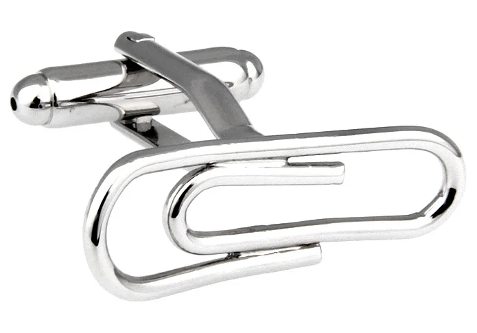 Акция! Запонки серебристого цвета Новинка бумажный зажим дизайн медный материал