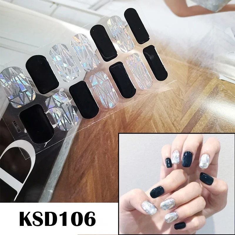 Леди KINDOM DIY стикеры 3D на ногти Nail Art Лазерная целлофановая блестки накладные ногти водонепроницаемый дизайн ногтей экологическая фольга для обертывания ногтей