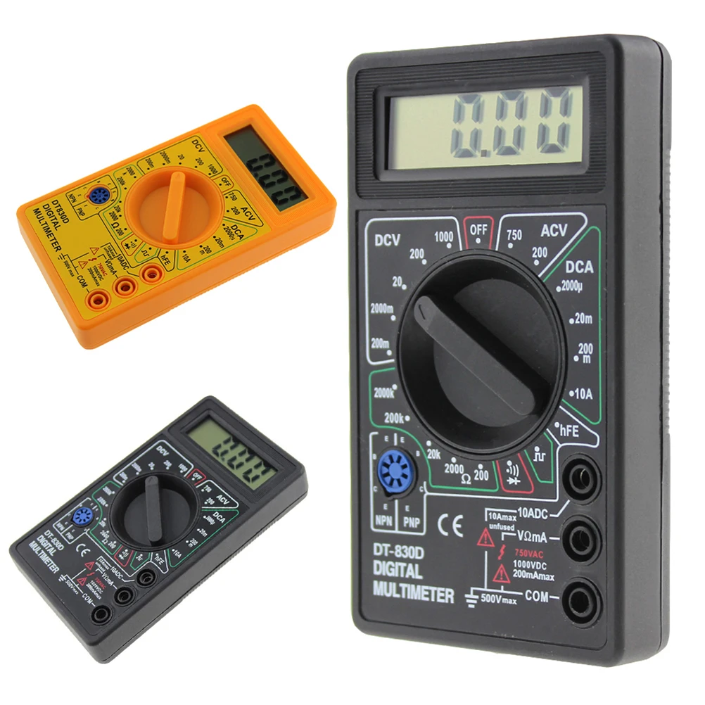 DT 830D цифровой мультиметр с зуммером меандр Выходное Напряжение Ампер Ом тестер