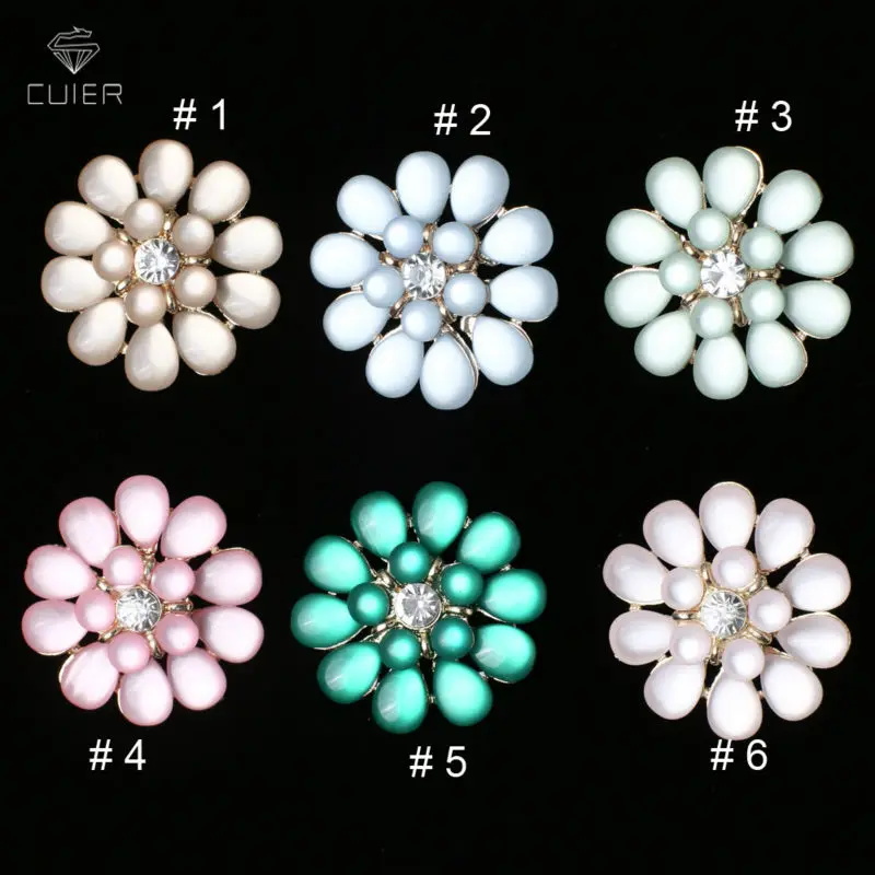 

45mm 50pcs/lot Luxury Summer color Cat eye Resin Rhinestone buttons sew on Metal button Decorations for garment DIY Accessories