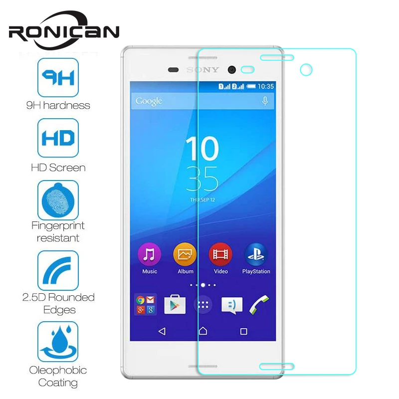 RONICAN закаленное стекло для Sony Xperia M4 Aqua E2303 Dual E2312 Защитная пленка экрана 9H 2.5D 0 26 мм