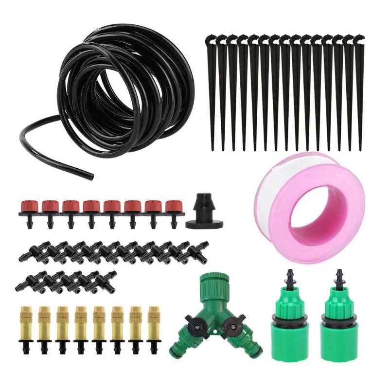 10/20/25/30m Garden Automatic Pouring Drip Irrigation System Garden Irrigation Kit Adjustable Drip Spray Watering Irrigation Set - Цвет: 15m