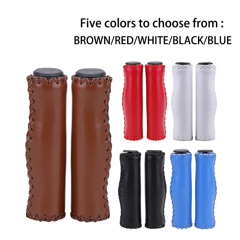Leather HandleBar Grips Mountain Bike Scooter Folding Accessories Bmx Lock on Borracha Antiderrapante | Спорт и развлечения